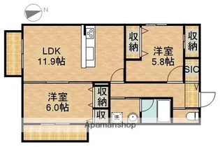 SKY ONE【3階】の間取り
