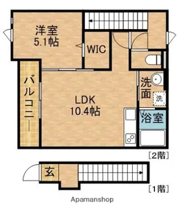 ベルメゾン【2階】の間取り