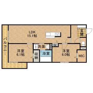 DEサーンA棟【3階】の間取り