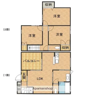 静岡県浜松市中央区三島町【テラスハウス】の間取り