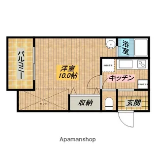 ドミールK2【2-2号室】の間取り