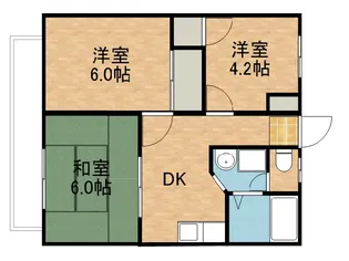 ハイツ待夢C【2階】の間取り