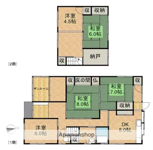 静岡県浜松市中央区米津町【一戸建】の間取り
