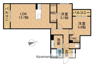 AXIS助信【3階】の間取り