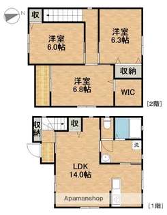 静岡県浜松市中央区船越町【一戸建】の間取り