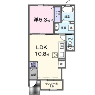ミュリール【1階】の間取り