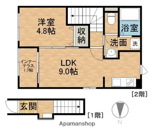 ひまわり【2階】の間取り
