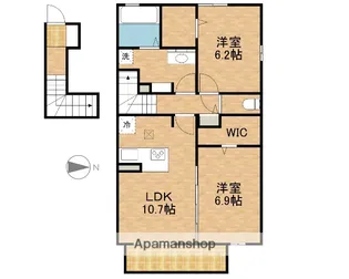 クランベリーKAMO【2階】の間取り
