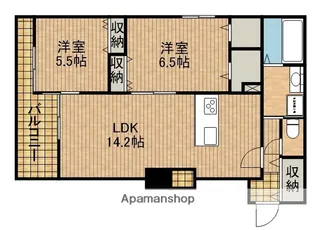 GENZ渡瀬 北館【2階】の間取り