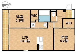 シリウス【201号室】の間取り