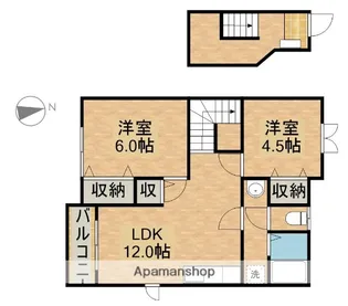 VILLA AMITY D【2階】の間取り