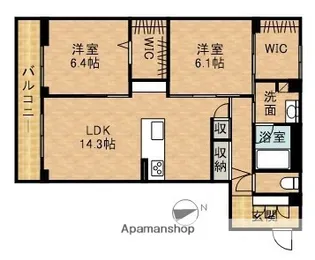 LE CHAINON【3階】の間取り