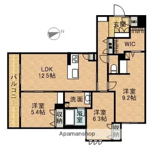 LE CHAINON【2階】の間取り