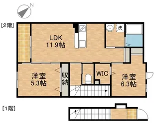 カトレア【2階】の間取り