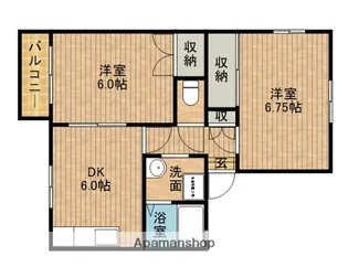 タウニィ多々良【2階】の間取り