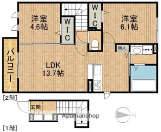 プレジール【2階】の間取り