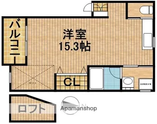 セントハウスⅡ東棟【201号室】の間取り