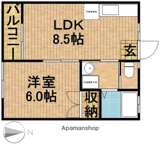 MPⅥ番館【2階】の間取り