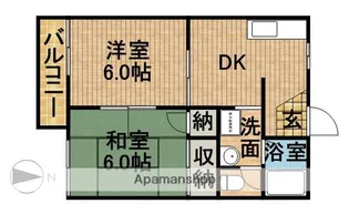 ロジュマン旭【202号室】の間取り