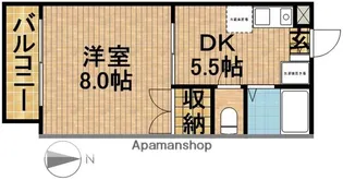 若宮物語【102号室】の間取り