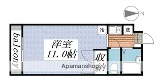グリーンヒルズE【104号室】の間取り