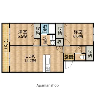 松村ハイツ【101号室】の間取り