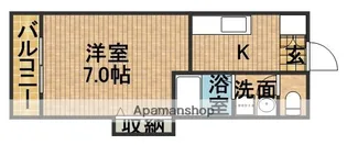 ハイツ初馬【201号室】の間取り