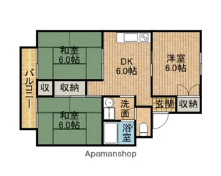 シャルム飛鳥A【1階】の間取り