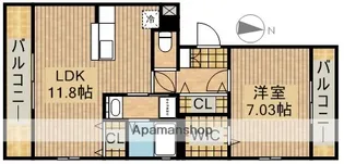 メゾンベールⅠ【1階】の間取り