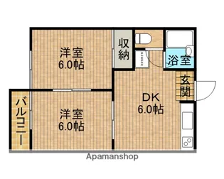 ハイツスルガ【2階】の間取り