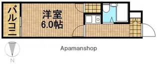 城北シティハイツ【206号室】の間取り
