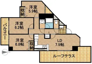 佐鳴湖パークタウンサウス【13階】の間取り