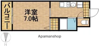 アーバンシティ上浅田【401号室】の間取り