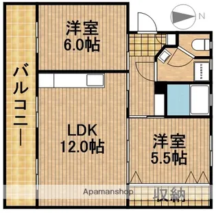 サンライズ柿澤【3階】の間取り