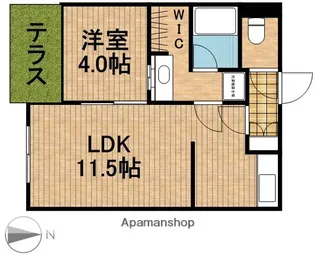 VILLA COCOON 上島【1階】の間取り