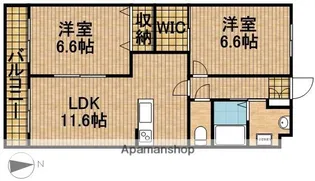 サザンハウスNANREI【3階】の間取り