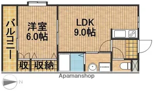 プリベール【2階】の間取り