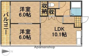 エバーウィン【102号室】の間取り