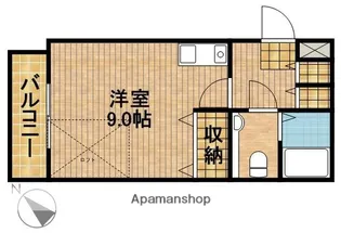 パラドール西伊場【302号室】の間取り