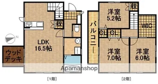 静岡県浜松市中央区寺島町【一戸建】の間取り