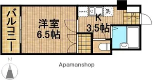 ホリホックイン元浜【3階】の間取り