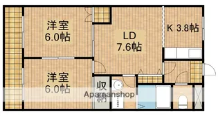 フルークハーフェン【2階】の間取り