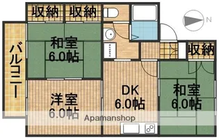 コモドハウス【202号室】の間取り