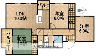 バウムコートC棟【1階】の間取り