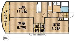 エスポワール【1階】の間取り