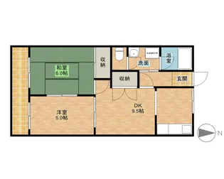 ハイツリバティⅠ【1階】の間取り