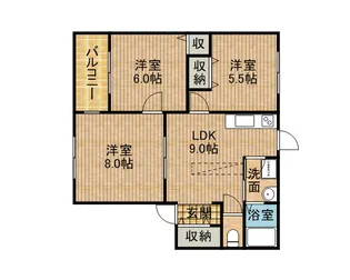 リバティ青島Ⅱ【102号室】の間取り