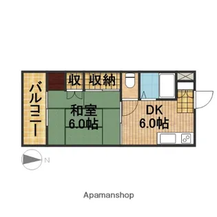 コーポみずほ【107号室】の間取り