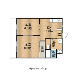 レーヴ【1階】の間取り