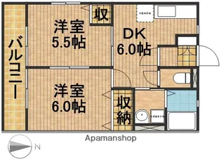 グランドハイツⅡ【101号室】の間取り